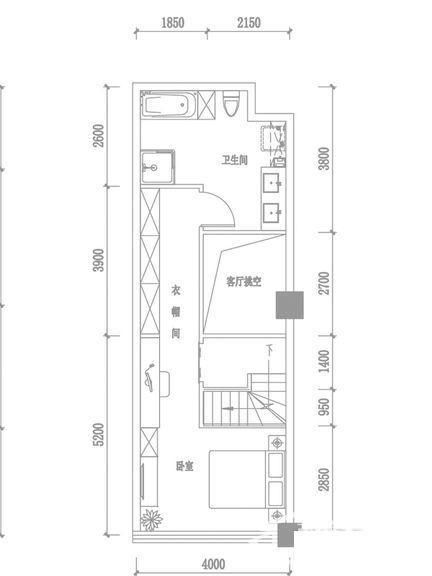 B-02户型跃层第二层