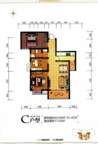 康城上品21号栋户型图