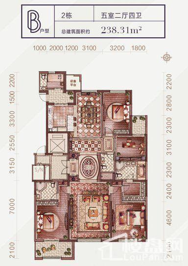 2-a户型_公园伍号效果图_实景图_样板间_配套图_位置图-太原楼盘网