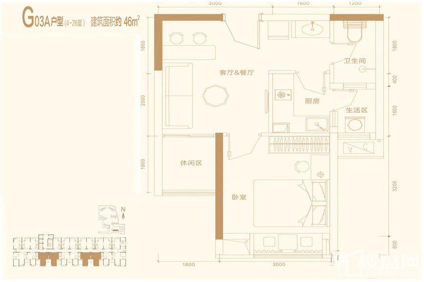 荣悦台 G03A户型