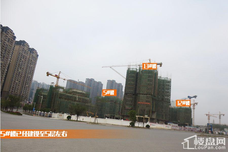 中海三期悦公馆5#楼已经建设至5层左右（摄于2017.2.5）