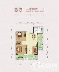 97.61平B5户型