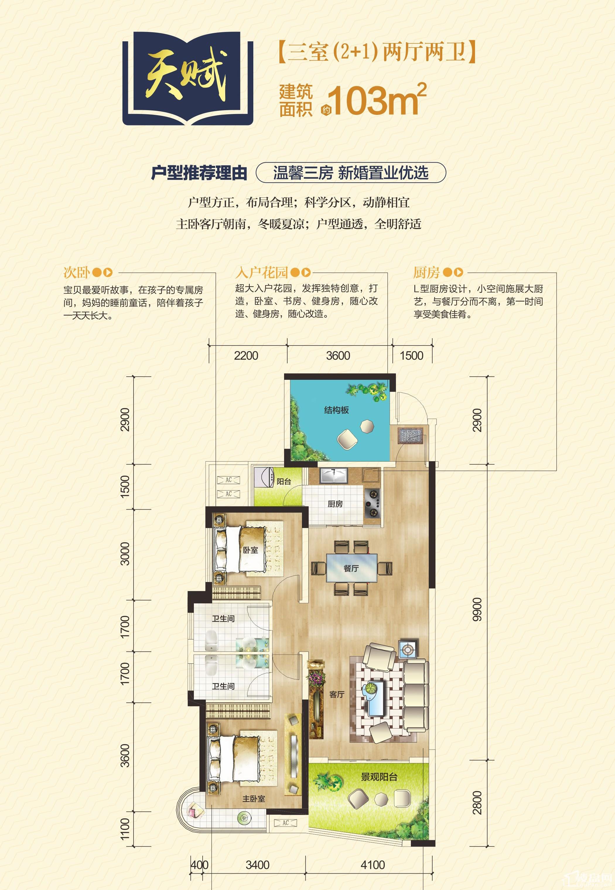 润和紫郡润和紫郡户型图d户型图-长沙楼盘网