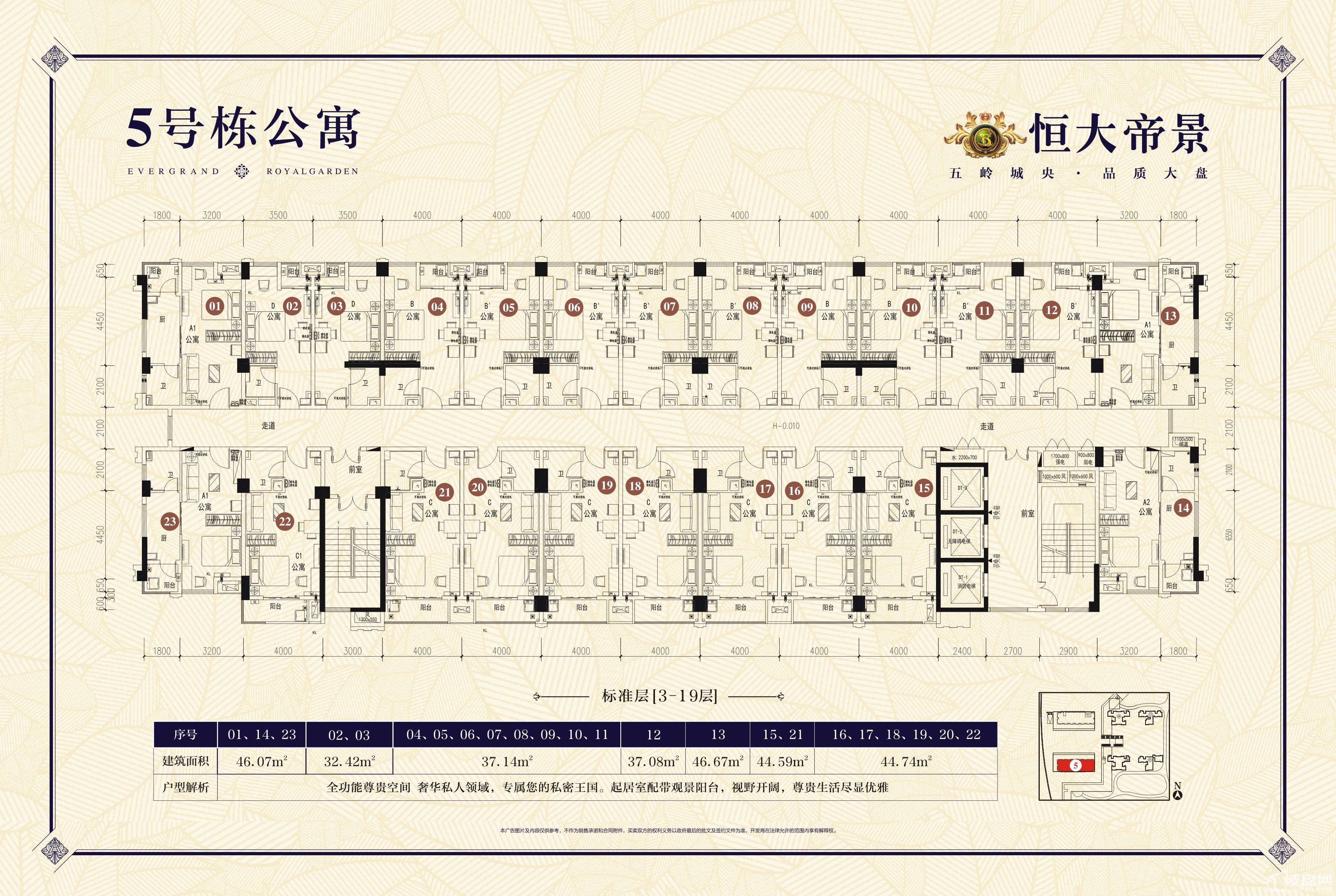 郴州恒大帝景5#棟公寓