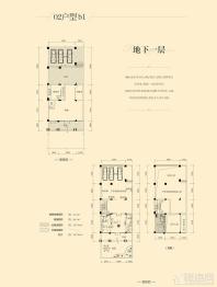 瀚林熙水台1#02户型地下一层