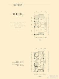 瀚林熙水台1#02户型地上三层