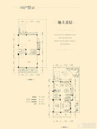 瀚林熙水台1#05户型地上首层 