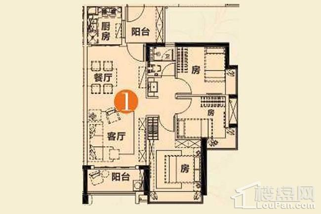 富力悦禧花园户型图