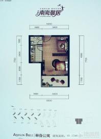 大同南海馨居A-05/06;B11单身公寓户型图