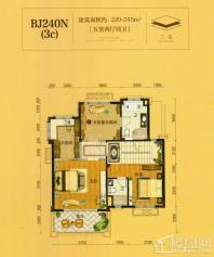 澧州碧桂园一期BJ240N(3C)二层户型图