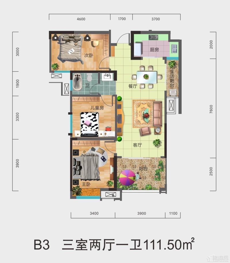 盈丰国际B3户型