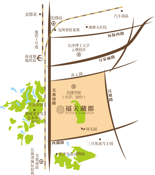 福天藏郡院子位置图