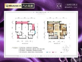 CBD住宅2期万达观澜C4户型图