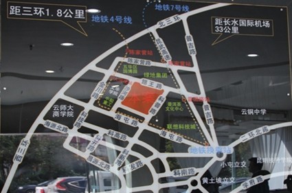 中铁云时代广场位置图