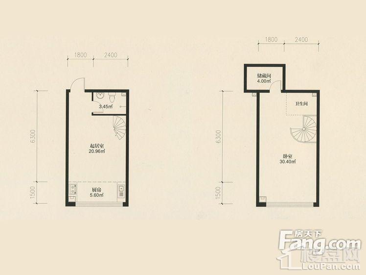 二期22号楼LOFTD户型