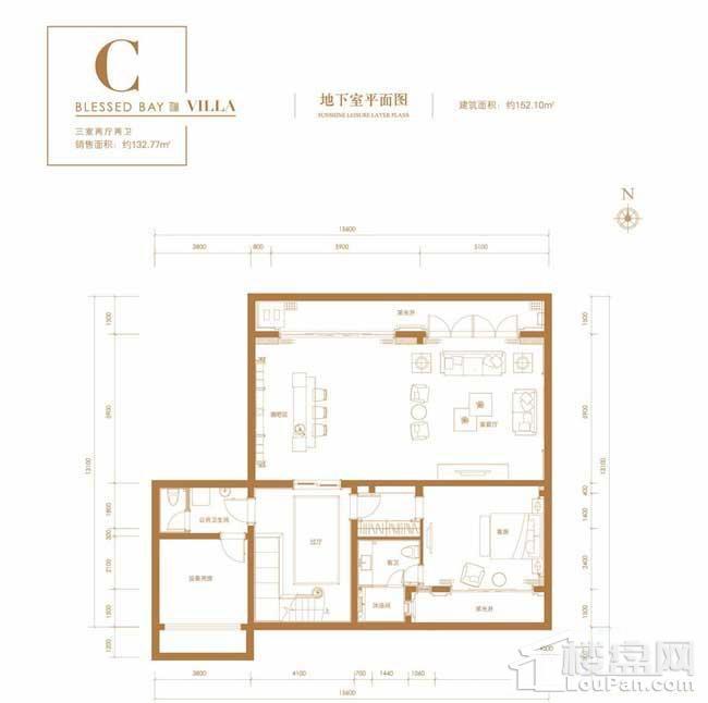 葛洲坝·海棠福one别墅C户型（地下一层）