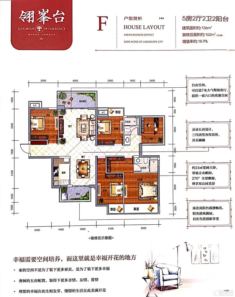 保利领秀前城三期翎峯台18/19#楼F户型