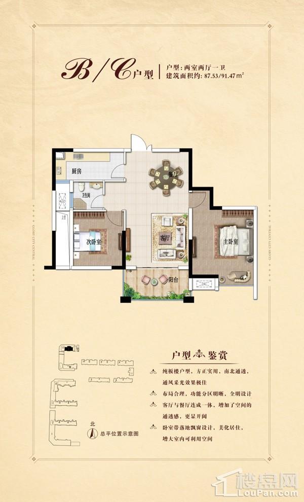 汇景中央二期12栋BC-1户型图