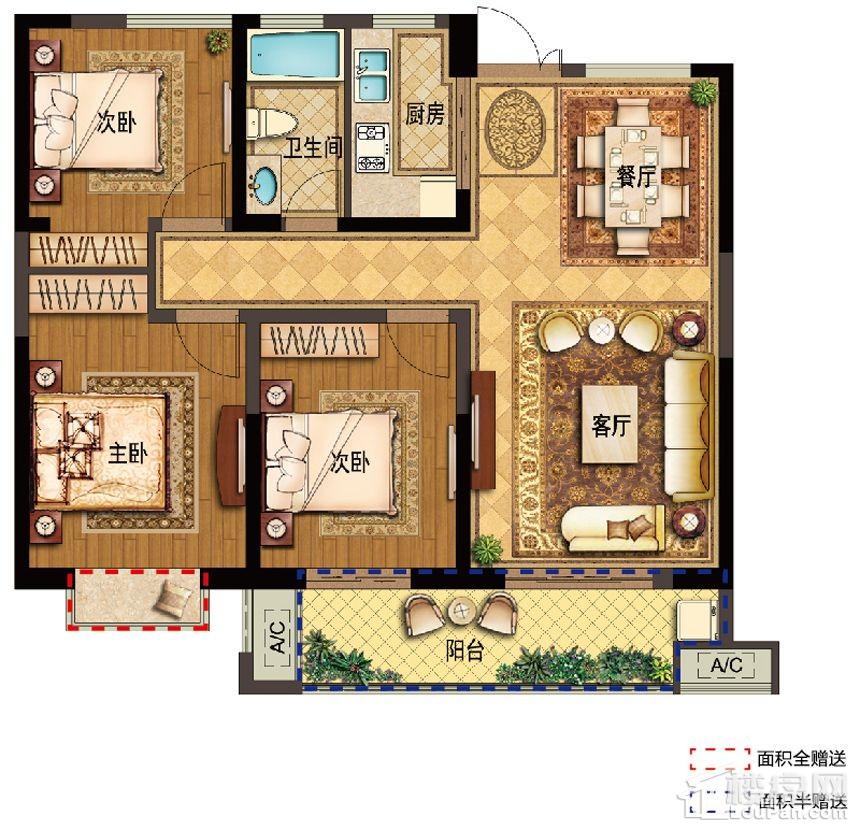 横县翰林公馆户型图图片