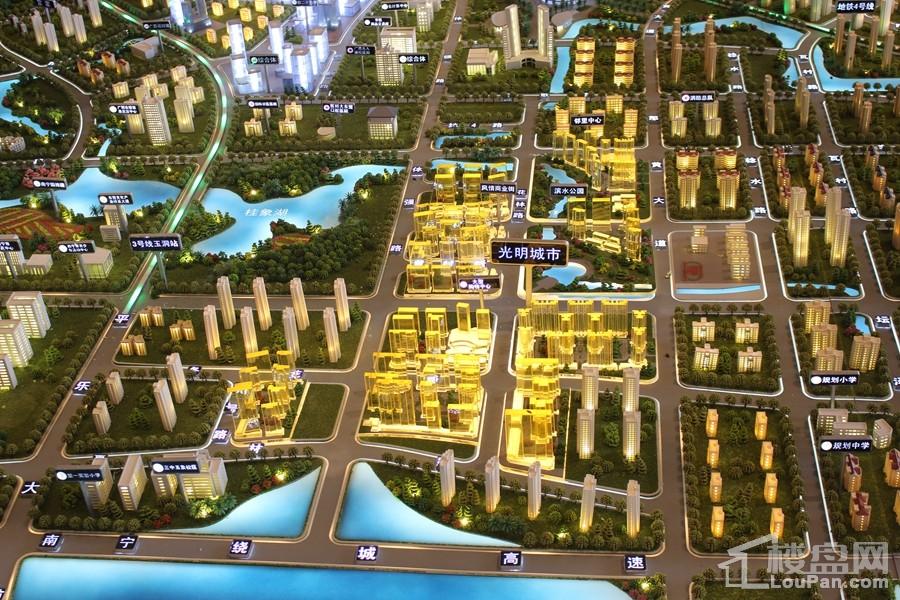 光明城市区位沙盘图（摄于2017-10-10）