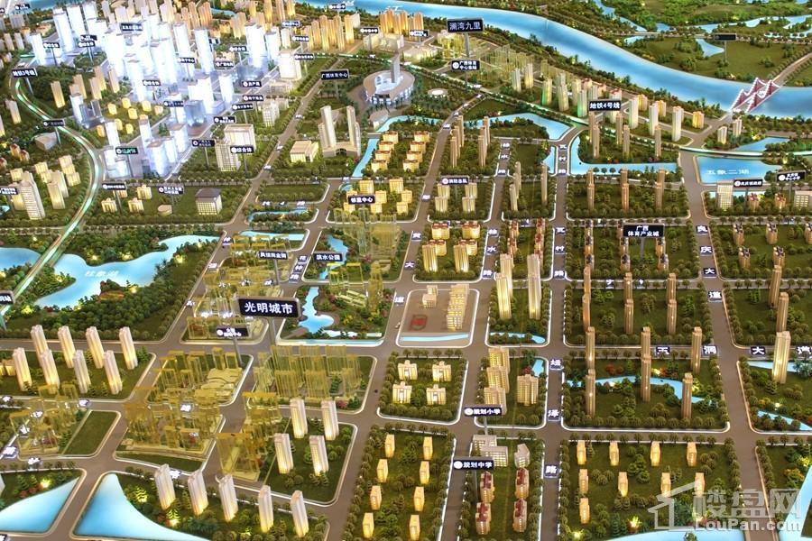光明城市区位沙盘图（摄于2017-10-10）