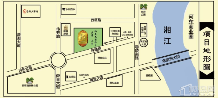 永州正道·天年阳光社区位置图