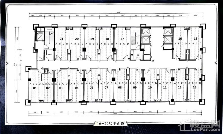 富丰壹公馆16-25层平面图