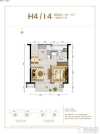 鲁能·山海天-海石滩2号H4/I4户型图