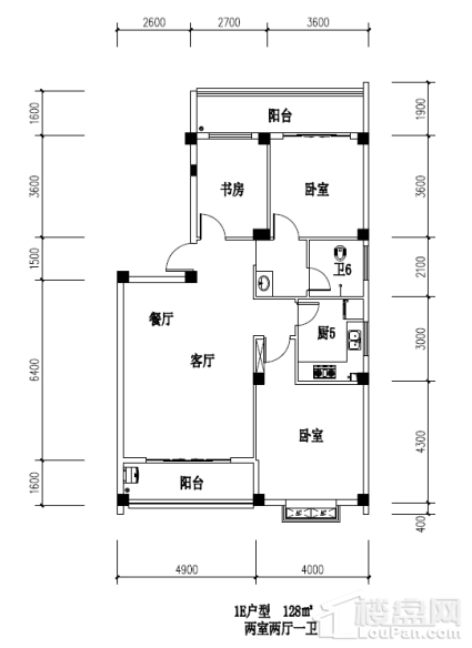 江南名苑1E户型图