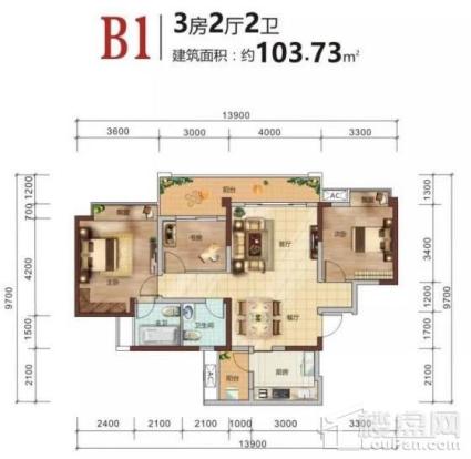 长虹国际城四期B1户型图