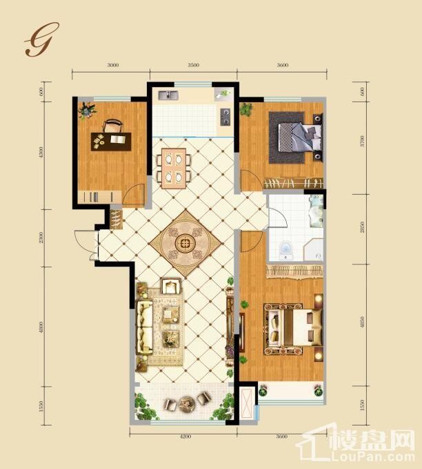 观澜壹号128㎡户型图