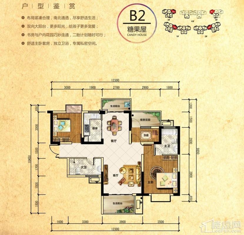  1栋、2栋、3栋、5栋B2户型