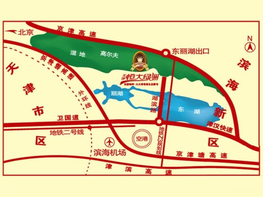 天津恒大翡翠华庭位置图