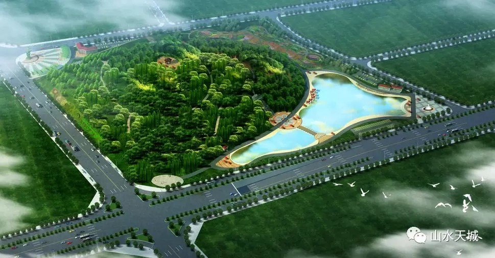 ▼衡阳市植物园(一期)鸟瞰图