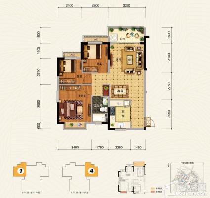 57、58号楼1&4户型