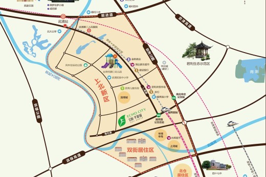 亿利华彩城位置图