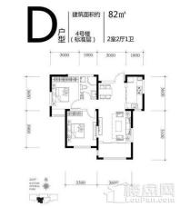 高层4、11#标准层D户型