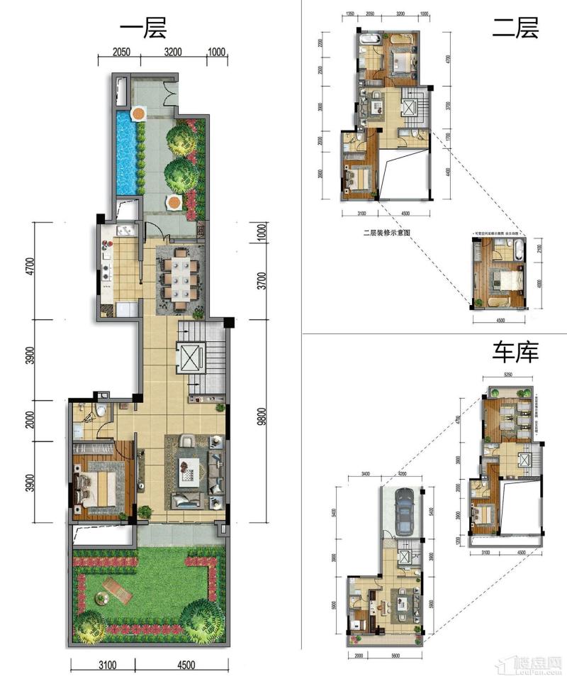 2号户型叠加别墅