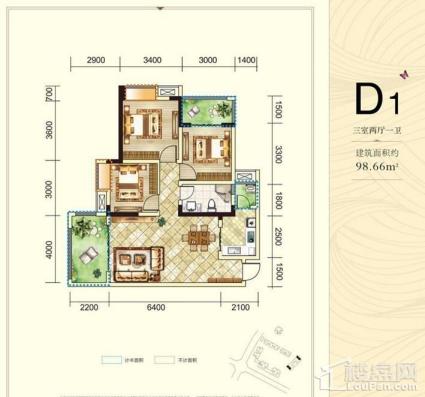 绵阳春天里D1户型图	