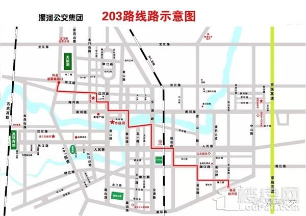 203路是由原56路更新而來,共投入公交車36臺.