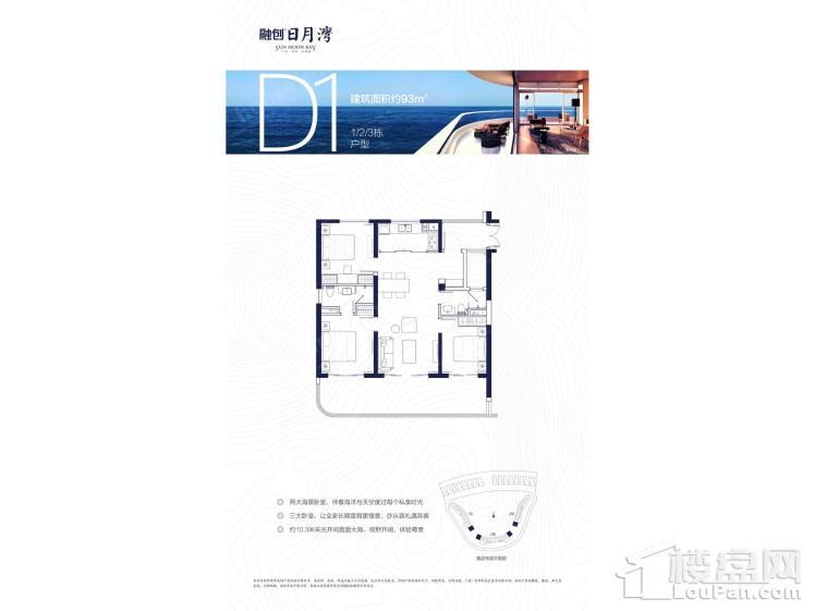 1/2/3栋D1户型