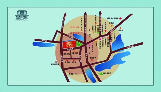 宝梁城位置图