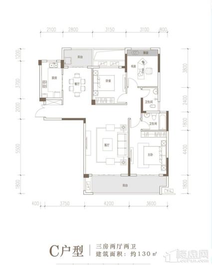 兴进漓江郡府：银桂府C户型