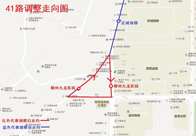 柳州41路公交车路线图图片