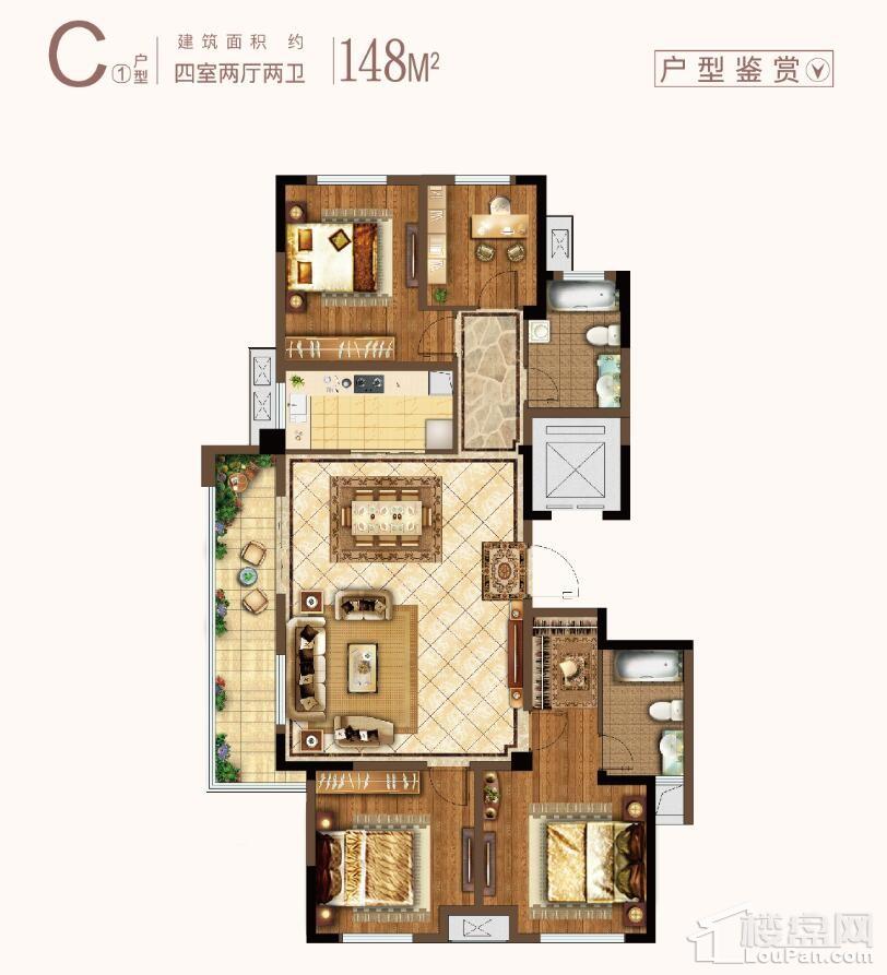 拓基鼎元世家 C1户型148㎡