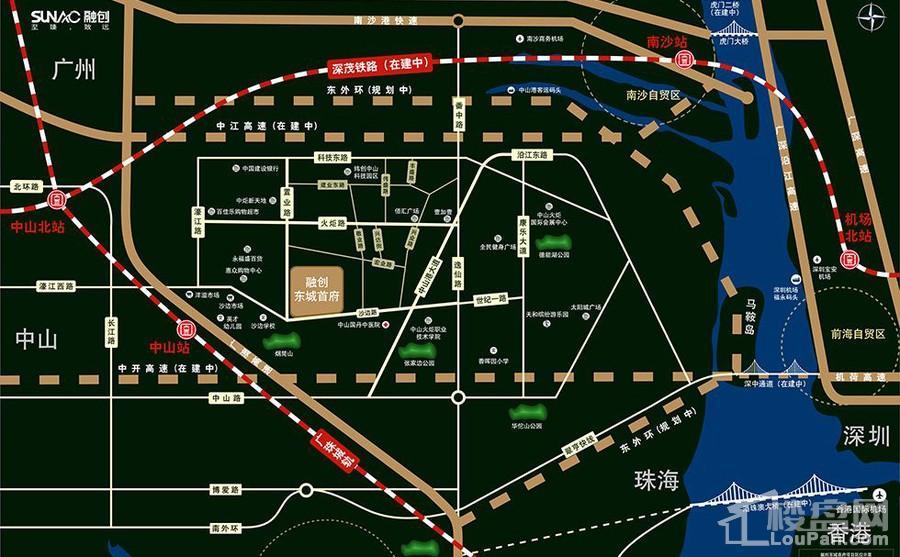 融创东城首府区位交通图