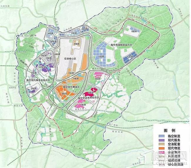 双龙航空港经济示范区布局