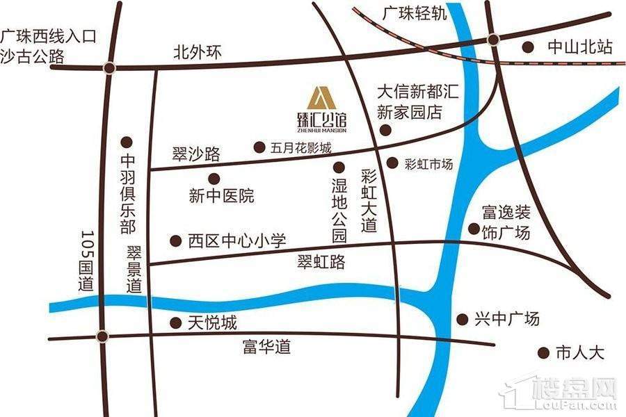 臻汇公馆区位交通图