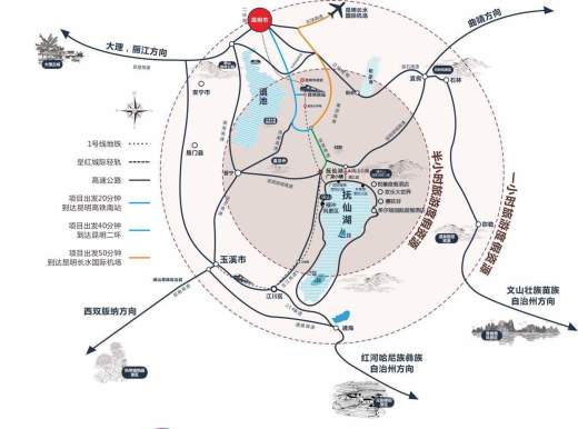 抚仙湖 广龙小镇位置图