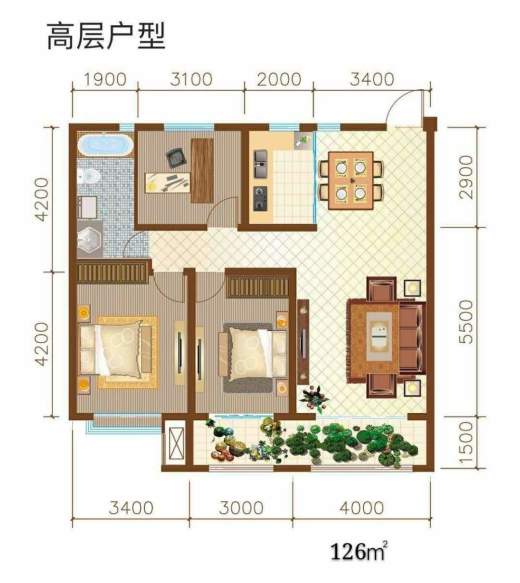 叠峰翠谷效果图